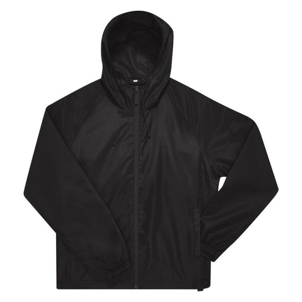 B&C Unisex Adult #Reset Windbreaker / Black